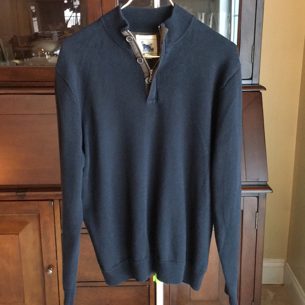 Refectory Men's Blue Cable Knit Sweater M